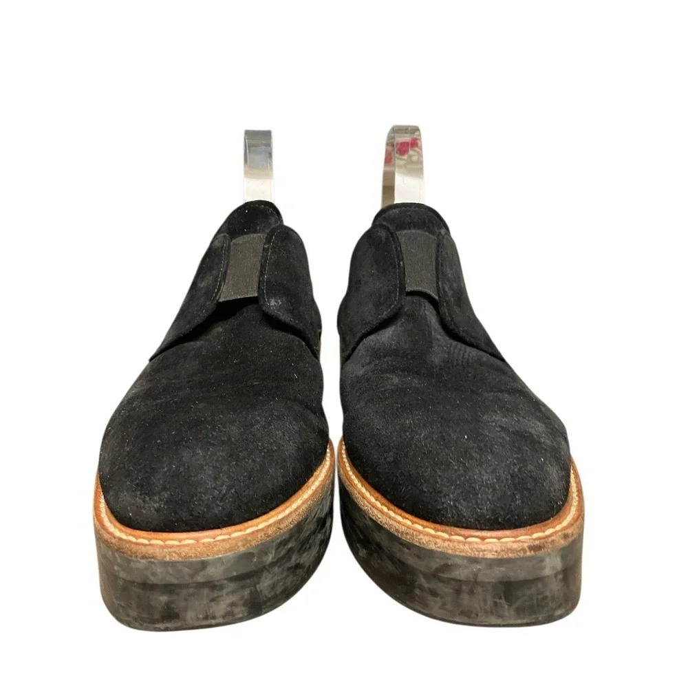 Vince Classic Black Davy Slip On Suede Platform Oxford Support Comfort Shoes 8 M